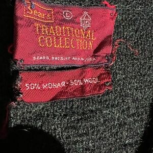 Vintage Sears Traditional Collection Black Wool Blend Garment